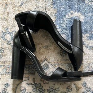 Steve Madden Carrison Black Block Heels Chunky Size 7